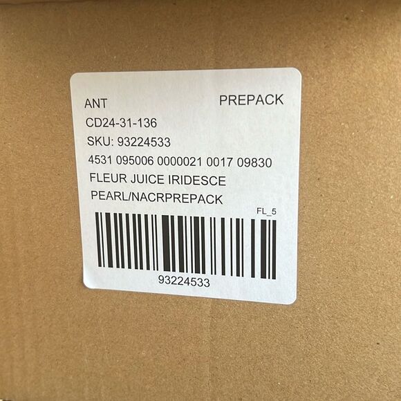 Anthropologie Fleur Juice Glasses- Iridescent Pearl- Set of 4 - Picture 3 of 3